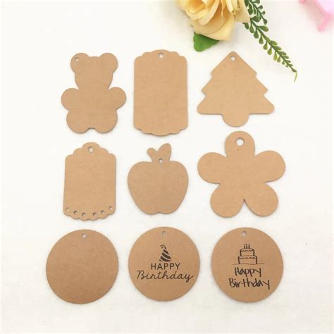 Cartes G Teaux De Mariage En Papier Kraft Pi Ces Tiquettes De