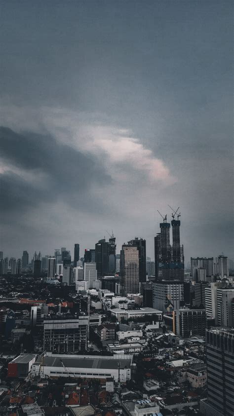 Cityscape Of Jakarta Tower In Urban Indonesia