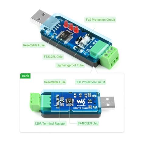 Buy Waveshare Industrial Usb To Rs485 Bidirectional Converter Ft232rl Online In India At