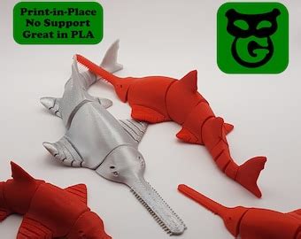 Hammerhead Shark 3D STL Print In Place No Support Flexi Etsy