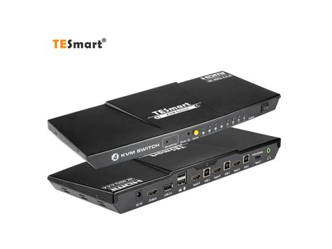 Tesmart 4 Port Hdmitype C Kvm Switch 4k60hz 444 Ultra Hd Hdr 10