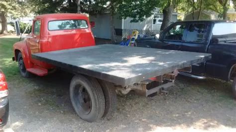 1956 Ford F600 Flatbed Truck F100 Custom Cab For Sale Photos