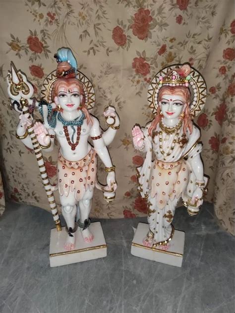 White Marble Gauri Shankar Statue At Rs Marble Shiv Parvati