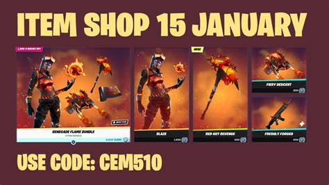 Fortnite Item Shop January Renegade Flame Bundle Blaze Outfit