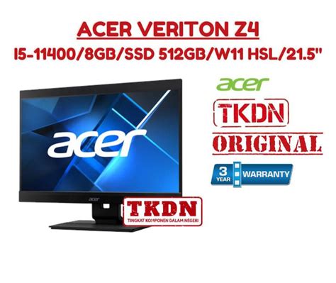 PC Desktop AIO ACER Veriton Z4 23 8 Core I5 12400 8 512 GB TKDN