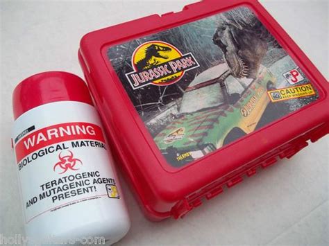 Vintage 1990s Jurassic Park Lunch Box Thermos Dinosaur Made In Usa Red Ebay Jurassic Park