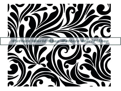 Tooled Leather 25 SVG Swirls Pattern Western Tooled Leather Tooling