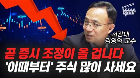 곧 증시 조정이 올 겁니다 이때부터 주식 많이 사세요 김영익 교수 Youtube