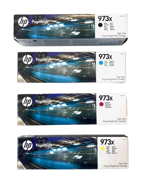 4 Original Tinta HP Pagewide Pro 452dn 452dw 477dn 552dw 577dw 973X