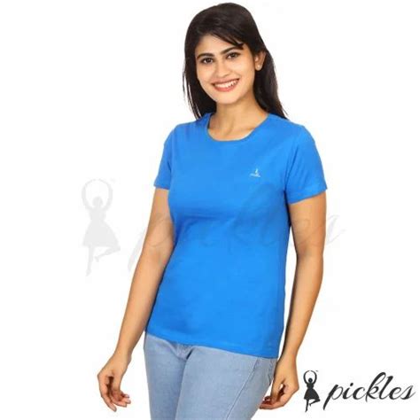 Round Half Sleeve Ladies Plain T Shirt Casual Wear At Rs 140piece In Tiruppur