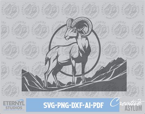 Big Horn Svg Png Instant Digital Download Big Horn Sheep Mountains