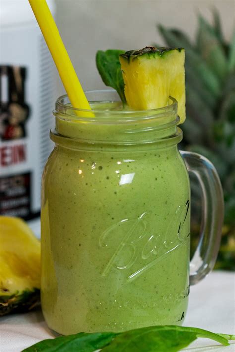 Green Pina Colada Smoothies Recipe The Protein Chef