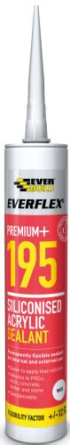 Everbuild Everflex Premium Siliconised Acrylic Sealant Box Of