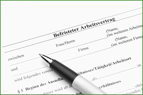 Muster Befristeter Arbeitsvertrag Ohne Sachgrund Kostenlose Vorlagen