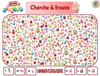 Cherche Et Trouve Anniversaire Un Anniversaire En Or