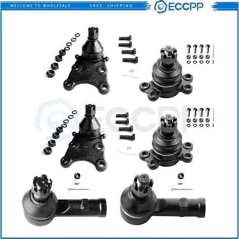 8pcs Front Lower Upper Ball Joints Steering Tie Rod End For 87 91 Isuzu