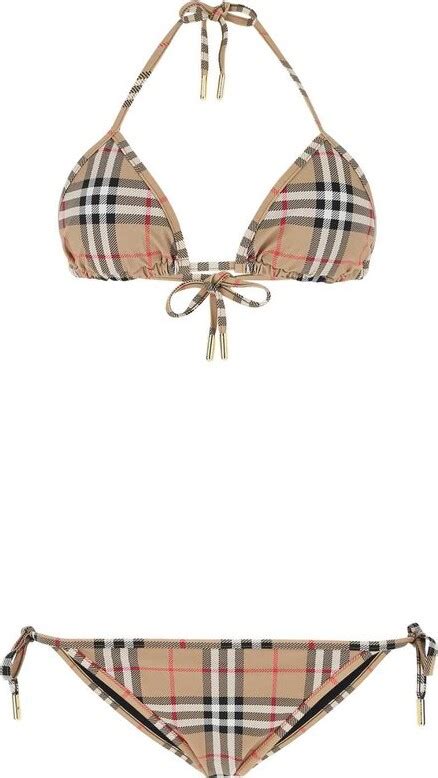 Burberry Vintage Check Triangle Two Piece Bikini Shopstyle