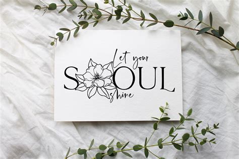 Let Your Soul Shine Quote Svg Graphic By Nadinestore · Creative Fabrica