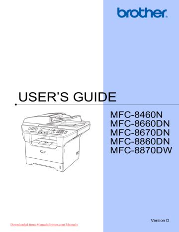 Brother MFC 8460N Printers User Guide Manual Pdf Manualzz