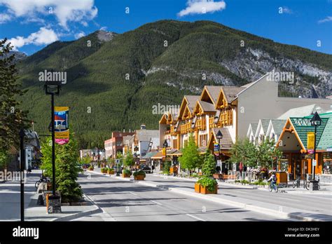 Main Street In Banff Alberta Canada Stock Photo Alamy