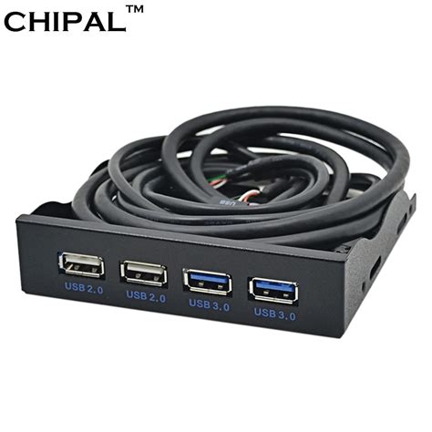 CHIPAL 4 Ports USB 2 0 USB 3 0 Front Panel Hub USB3 0 Splitter Internal