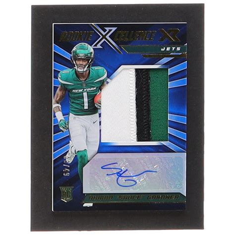 Ahmad Gardner Panini Xr Rookie Xcellence Autograph Swatches Blue