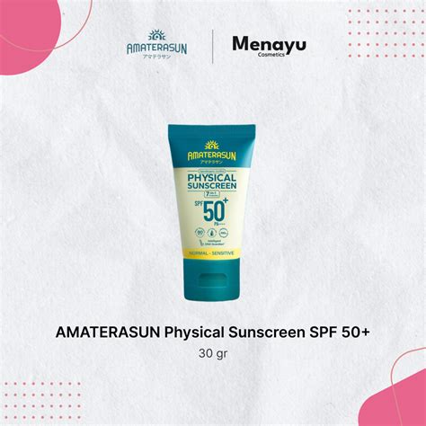 Jual Menayu Amaterasun Physical Sunscreen Spf Pa Shopee