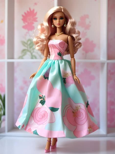 Mu Eca Barbie Nuevo Vestido De Verano Rosa Pastel Y Verde Menta Foto