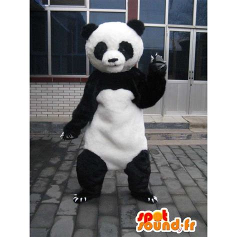 Mascotte De Panda Noir Et Blanc D Guisement De Panda Dans Mascotte De