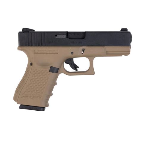 Pistola Glock WE 23 Auto GEN4 GAS Tan Negra Réplicas Airsoft