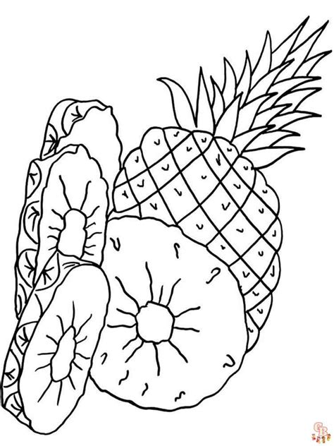 Pagina Da Colorare Di Ananas Con Disegni Divertenti Da Stampare