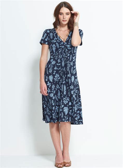 Nomads Retro Floral Botanical Organic Cotton Dress In Midnight