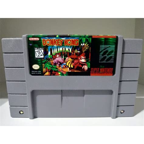 Fita Cartucho Donkey Kong Country 1 em Português PT BR Super Nintendo