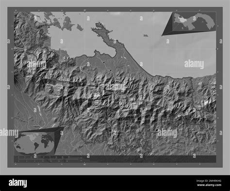 Ngobe Bugle territorio indígena de Panamá Mapa de elevación de dos