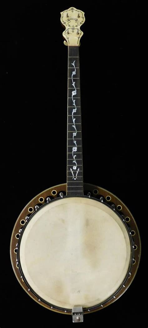 Lot Musical Supertone Tenor Banjo In Original Case Four String