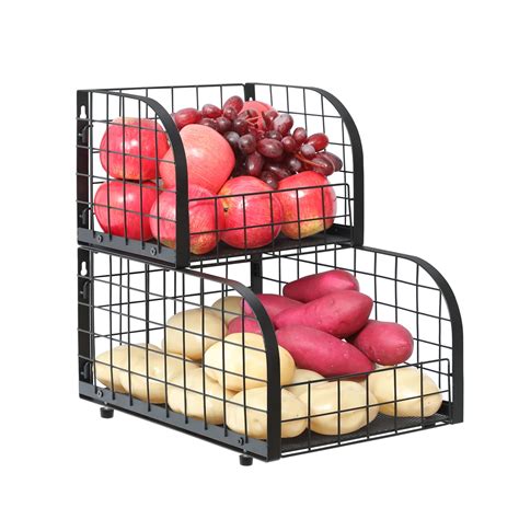 Buy Jksmart Fruit And Vegetable Basket Stackable Countertop Tiered