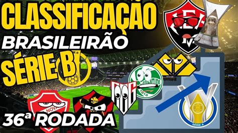 ️classificação Da SÉrie B Após A 36ª Rodada Vitória Campeão Da