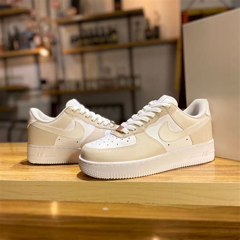 Custom Air Force 1s Beige Air Forces Brown Shoes Air Force 1 Beige Custom Custom Air Force 1