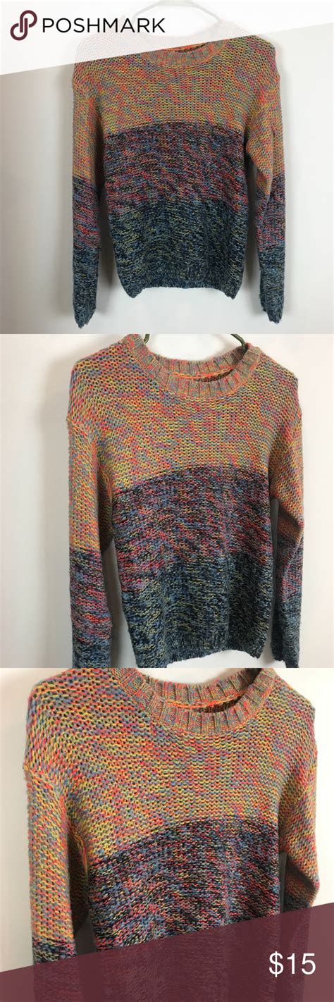 Multicolor Knit Sweater Multicolor Knit Knitted Sweaters Sweaters