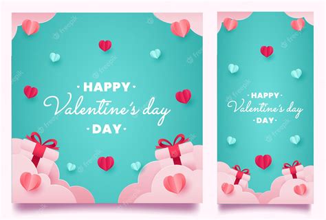 Premium Vector Happy Valentines Day Banner And Background With