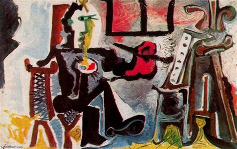 Reproduções De Arte El pintor en su mais alto por Pablo Picasso