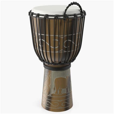 Hand Carved Rope Djembe 3D Model 39 3ds Blend C4d Fbx Max Ma