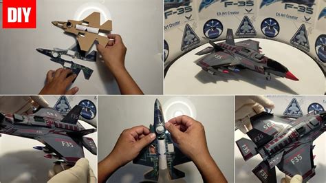 Diy Cara Membuat Miniatur Pesawat F35 Dari Kardus How To Make Jet F35