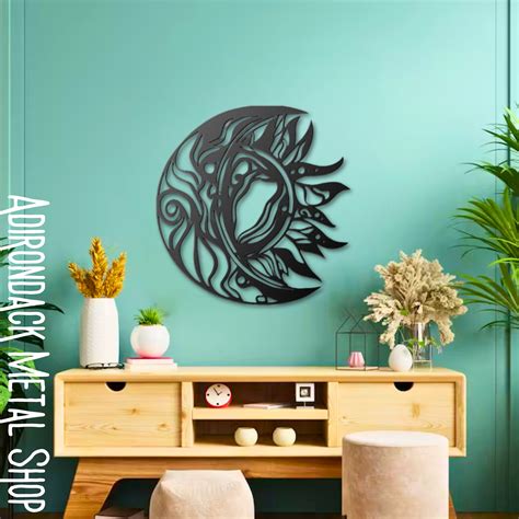 Wacky Sun Moon And Stars Outdoor Metal Wall Decor Art Patio And