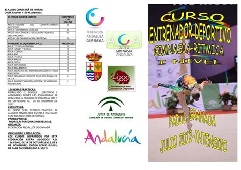 Curso De Entrenador Deportivo Gimnasia Ritmica Intensivo Julio En El