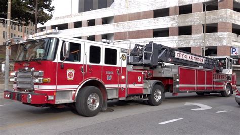 Baltimore City Fire Department Truck 10 Responding YouTube