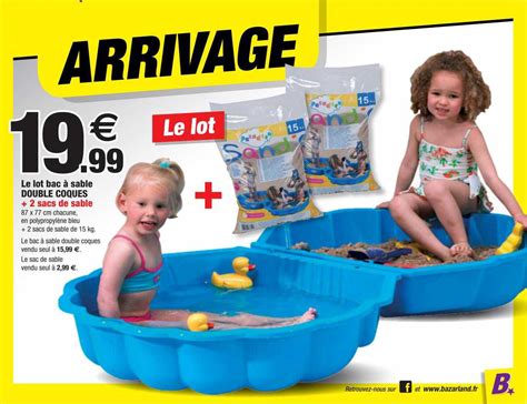 Promo Le Lot Bac à Sable Double Coques chez Bazarland iCatalogue fr