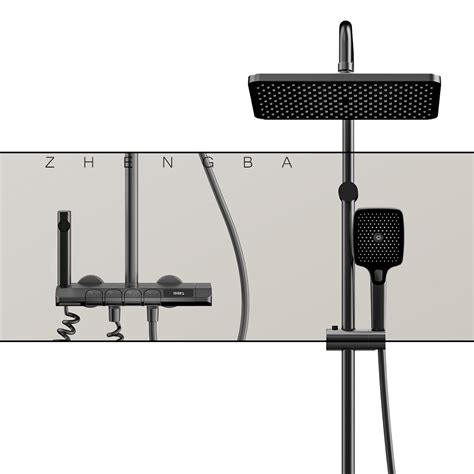 Luxury Wall Mounted Hot Cold Tap Rain Shower Set With Digital Display Shower Head Shower Set