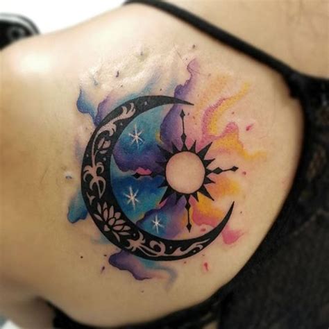 Sun And Moon Tattoos Designs And Ideas Tattoosera