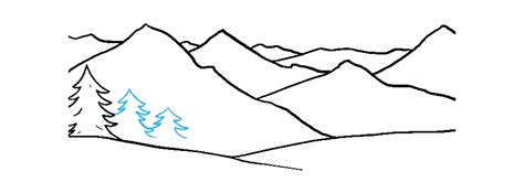 How To Draw Snowy Mountains